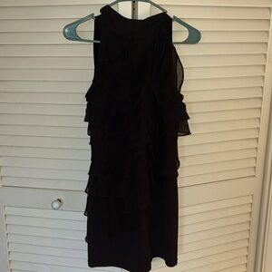 White House‎ Black Market dressy black sleeveless tunic Small